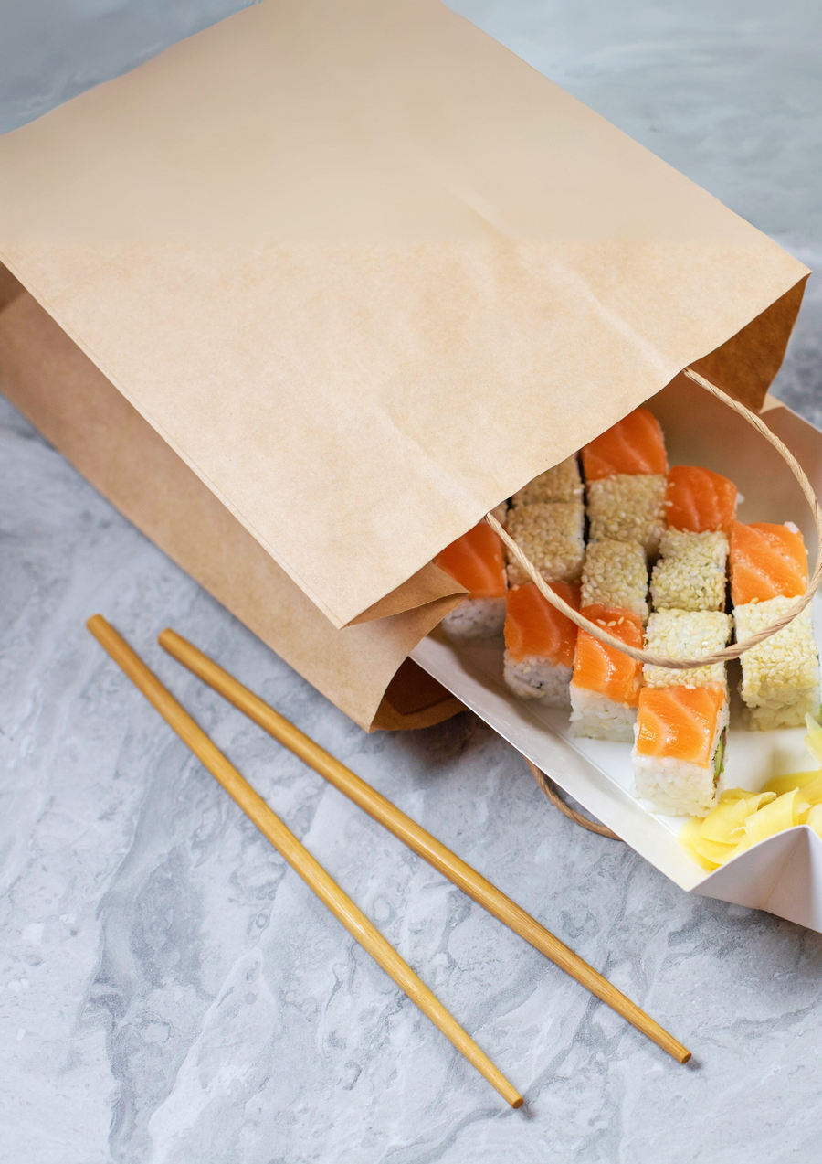 Brown Kraft Takeaway Bags