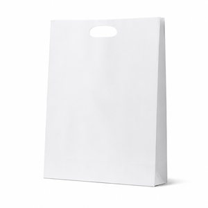 Paper Dcut White Kraft Bag - Large - 50/Ctn