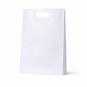 Paper Dcut White Kraft Bag - Midi - 100/Ctn