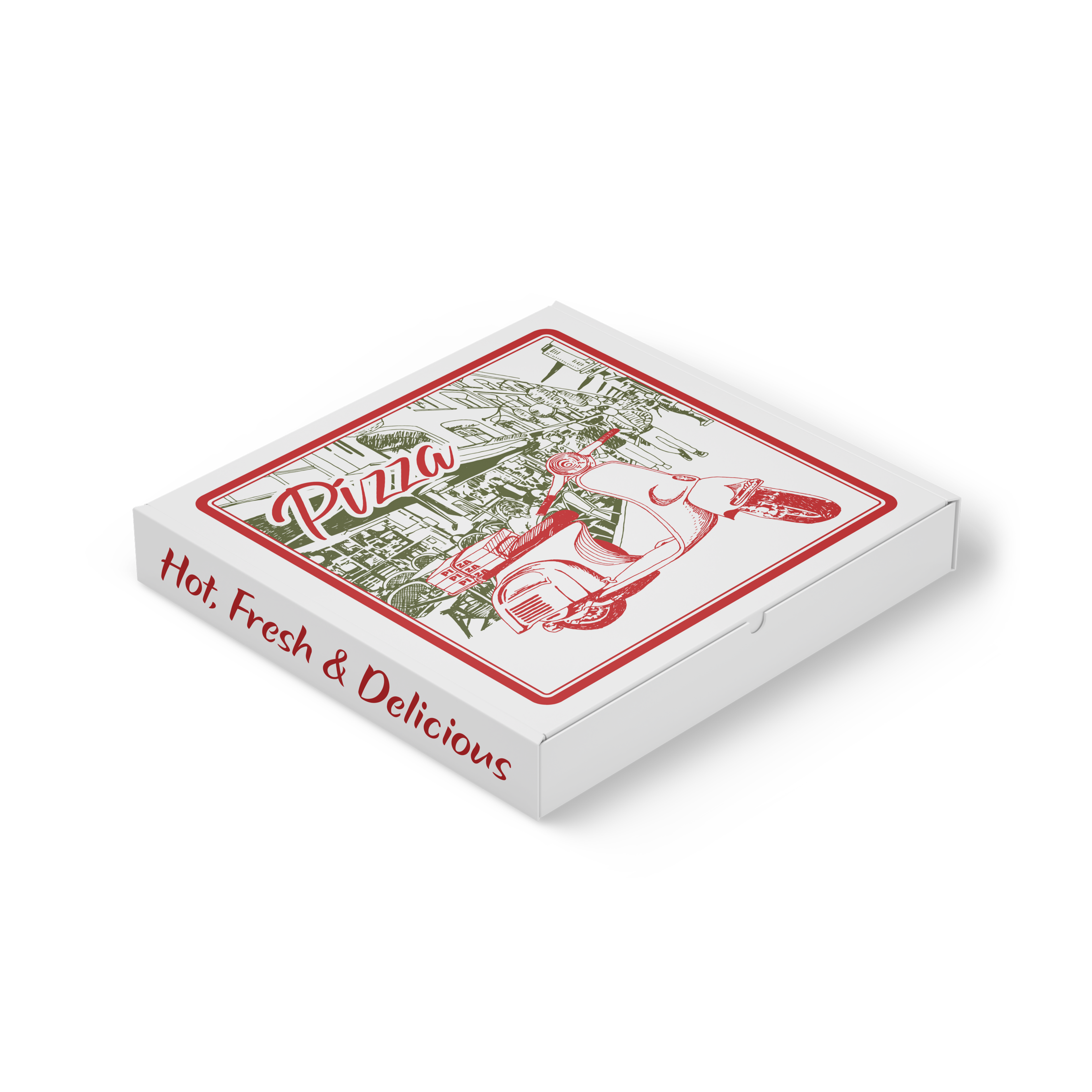 Trend Pizza Vespa 12" SF White - 100/Bundle