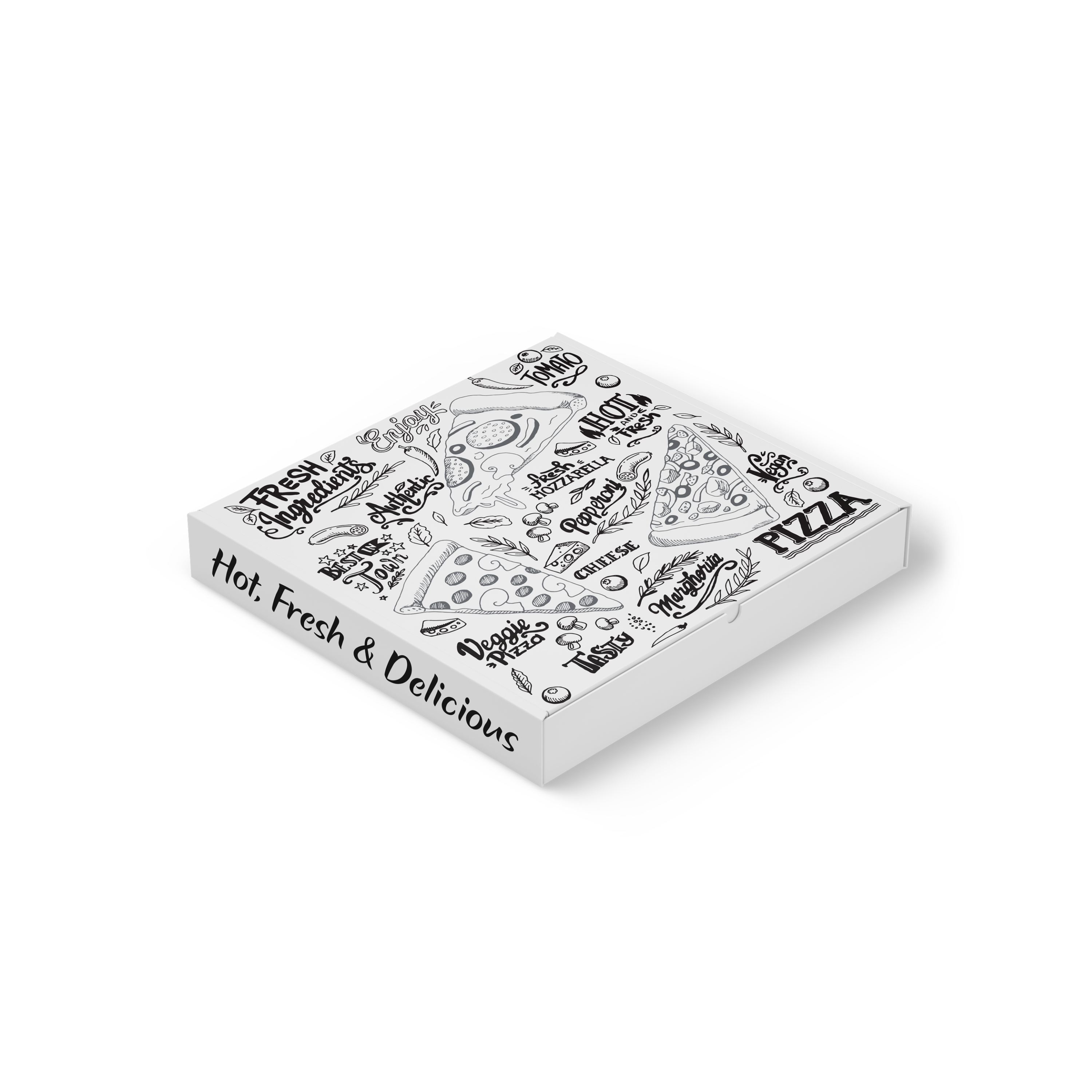 Trend Pizza Slice Text 9" SF White - 100/Bundle