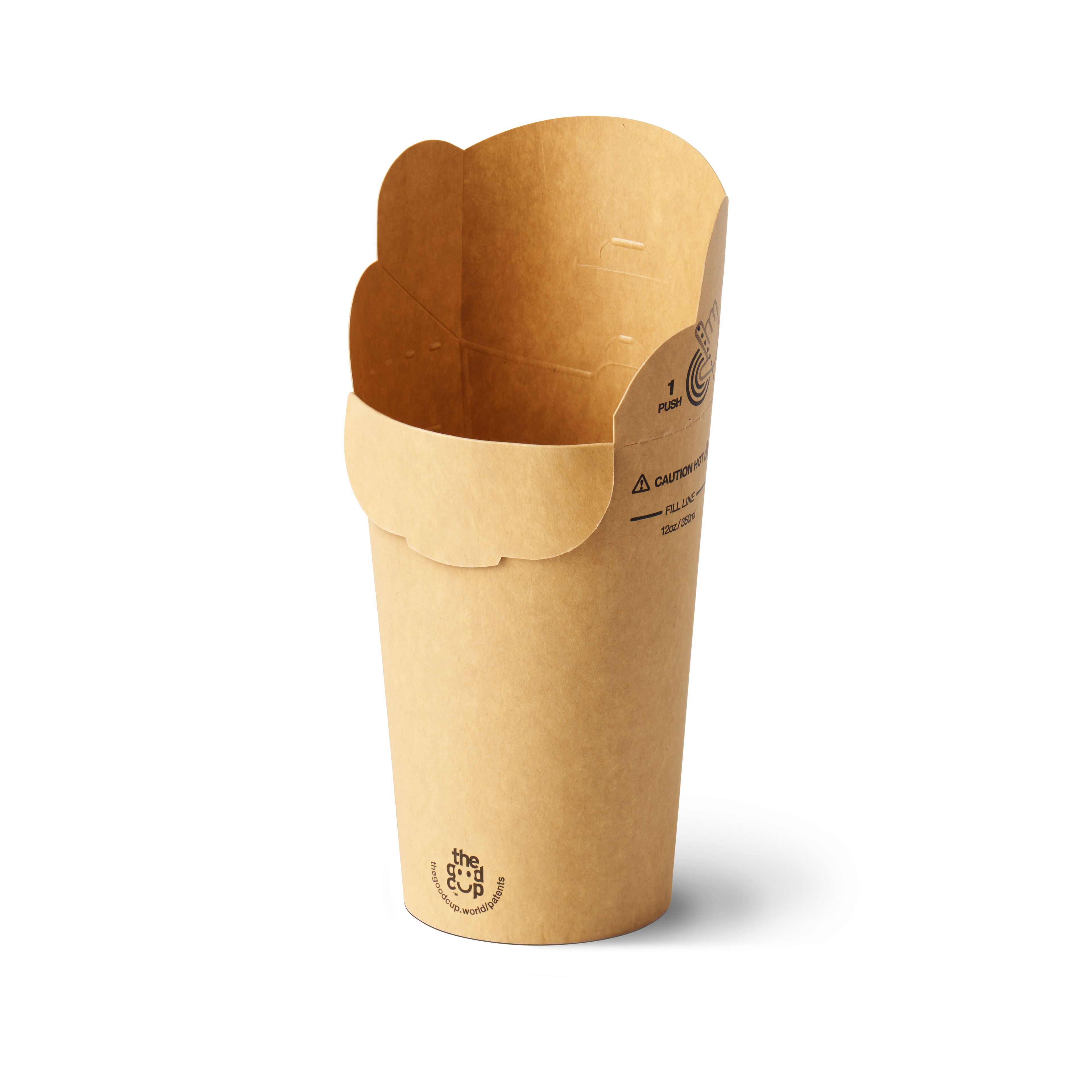 12oz Brown Kraft The Good Cup - 1000/Ctn
