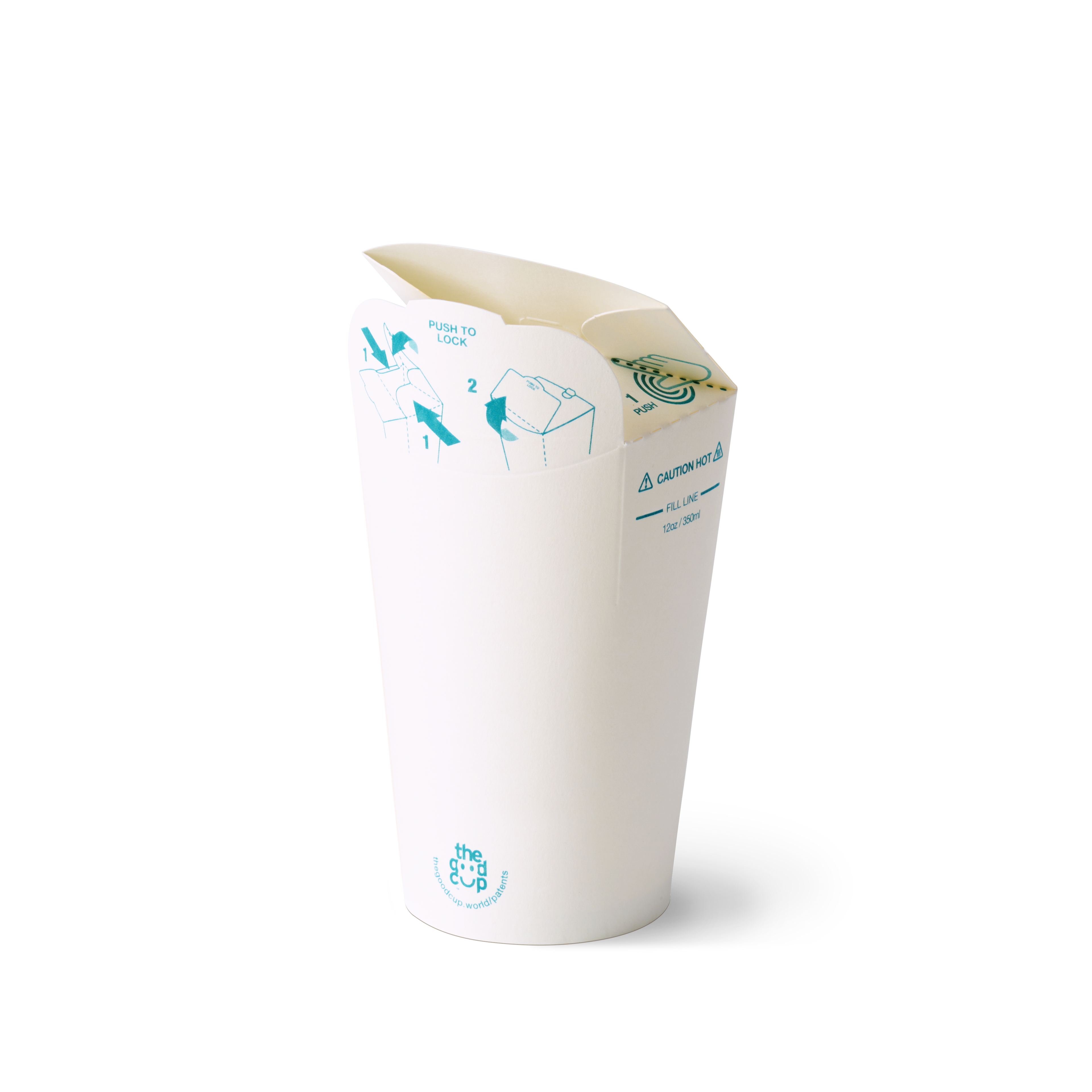 12oz White Kraft The Good Cup - 1000/Ctn