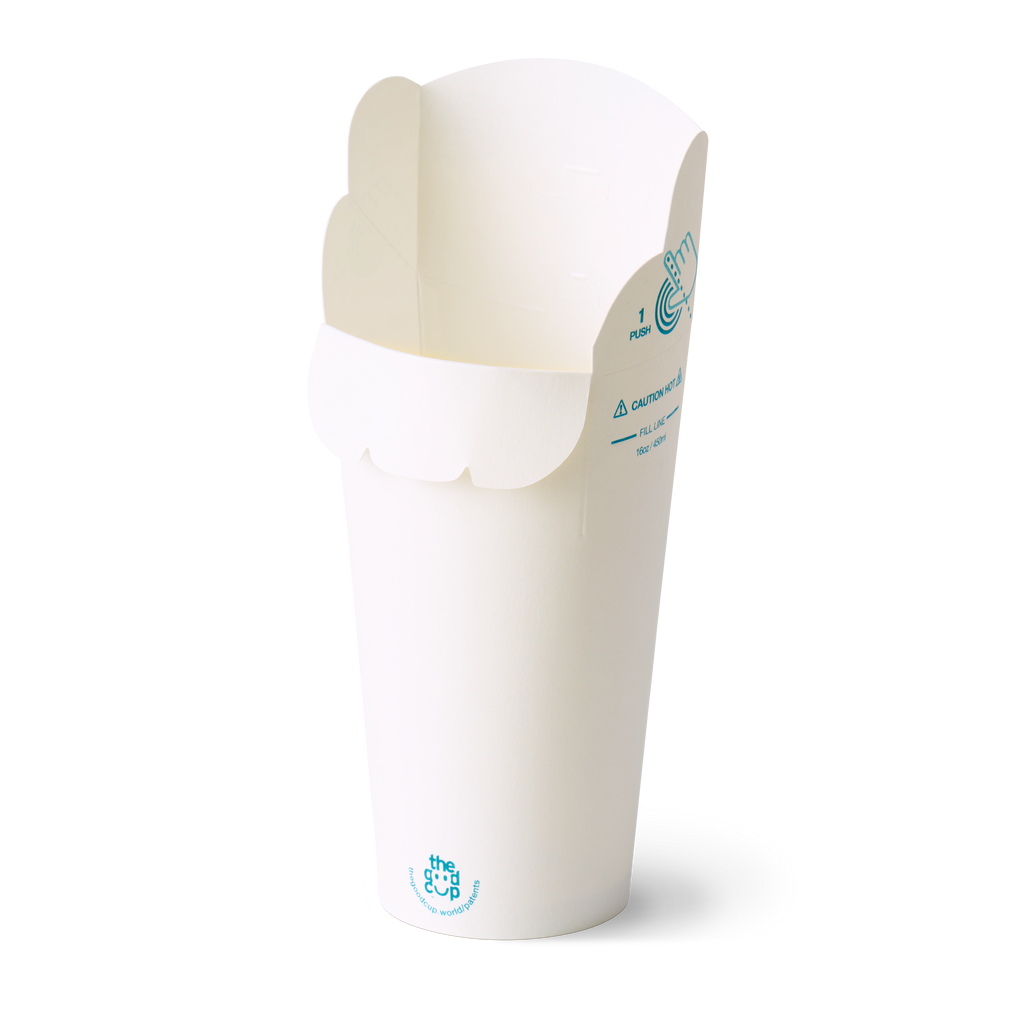 16oz White Kraft The Good Cup - 800/Ctn